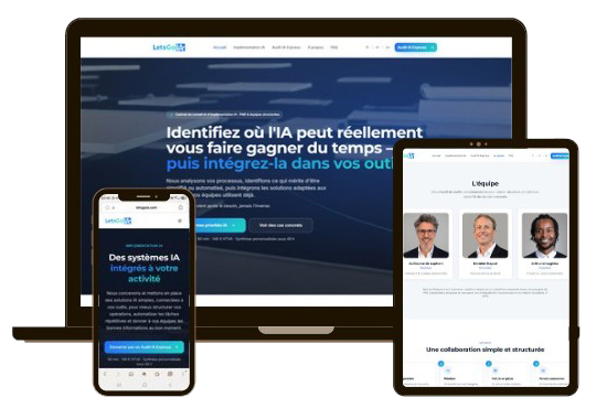 Website for LetsGoIA created by LOP Studio