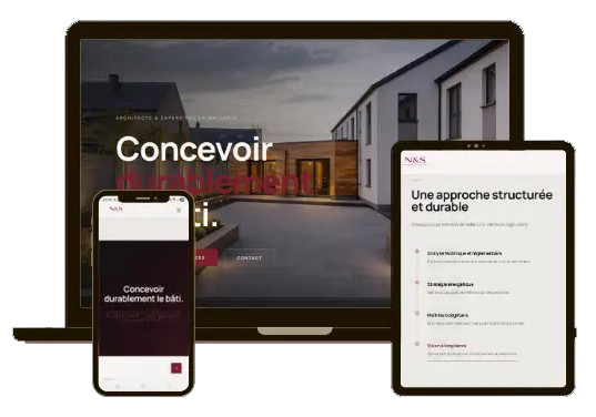 Website for N&S Architectes created by LOP Studio